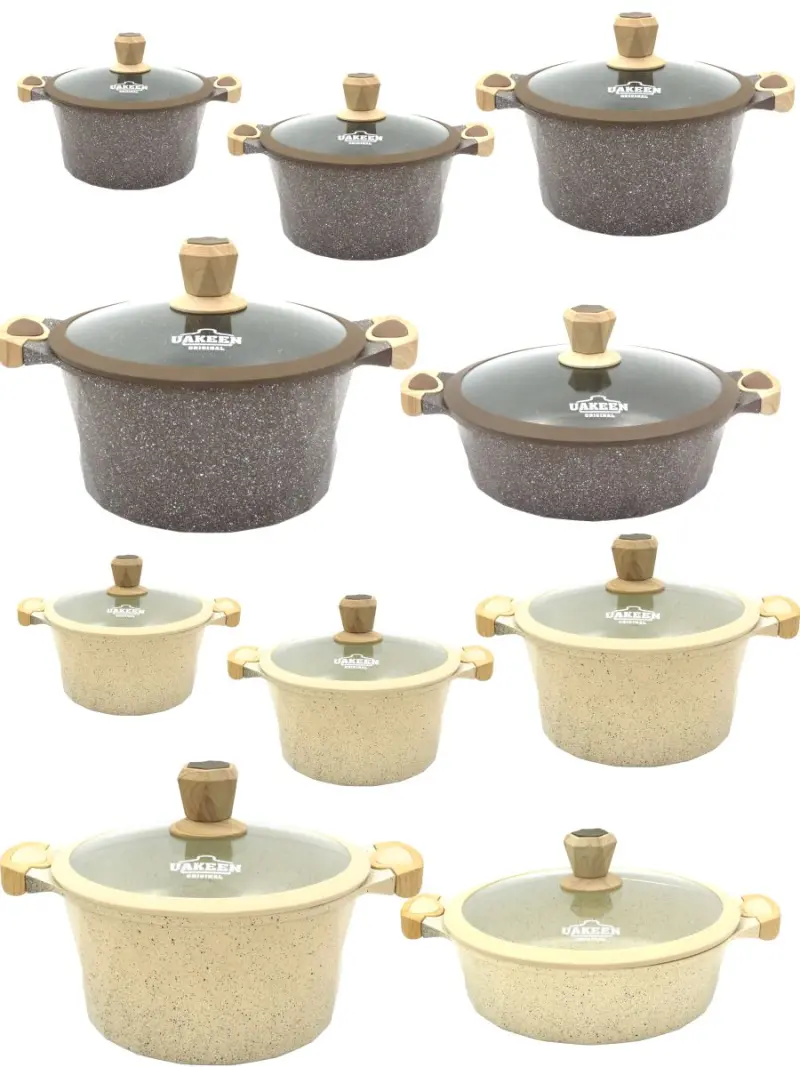 Uakeen VK-44-10 | Granite Cookware Set 10pcs Non-Stick