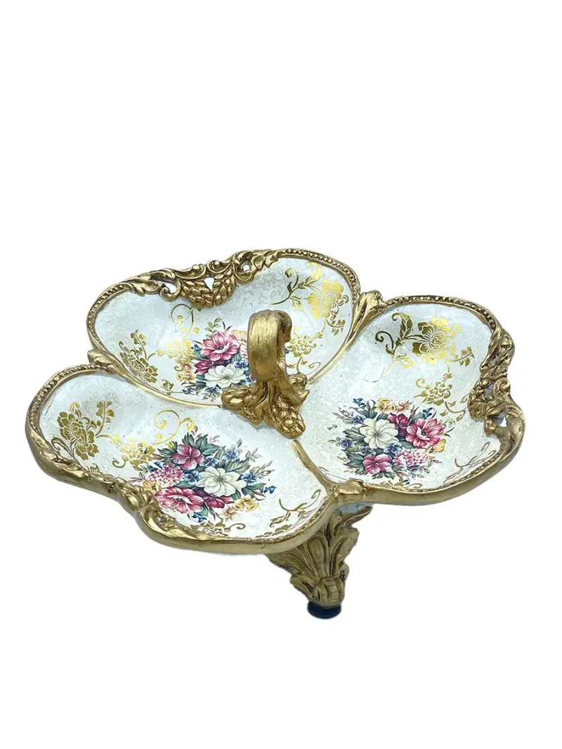 Bohemia 8128 | Triple Vase Bohemian Glass Three-Part Design