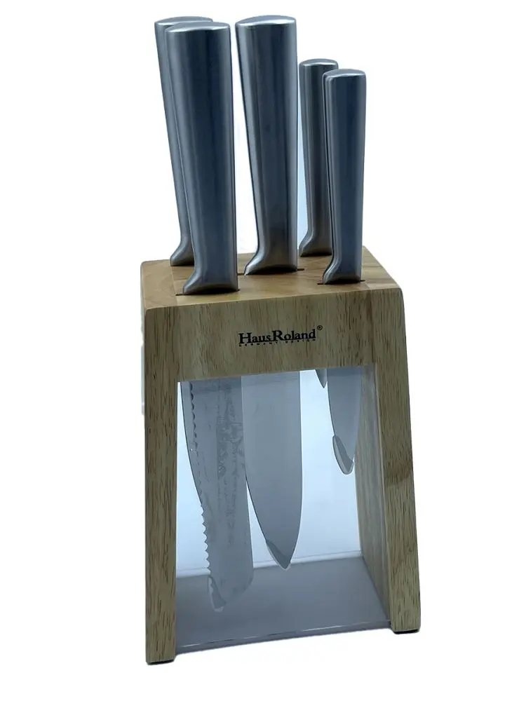 Haus Roland HR636-1 | Набор ножей 6 шт с деревянной подставкой