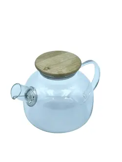 Teapot TP-1006 | Aýna çaýdan 1000 ml agaç gapakly