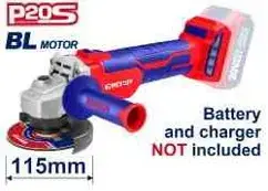 Emtop ELAG201152 | Cordless Angle Grinder 20V Brushless 115mm