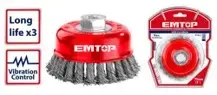 Emtop EWCB20755 | Wire Cup Brush 75mm for Angle Grinder