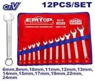 Emtop ECSS11201 | Набор комбинированных ключей 12шт 6-24мм