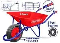 Emtop EWWB4010D | Wheelbarrow 140kg Solid Tire 1.0mm Steel
