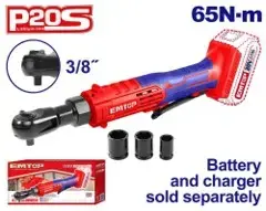 Emtop EDRL2060151 | Cordless Ratchet Wrench 20V 65Nm