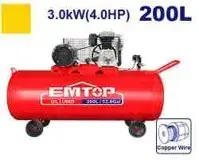 Emtop EACPB40203 | Air Compressor 200L 3.0kW
