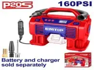 Emtop ELAC2002 | Auto Compressor 2-in-1 20V 11 Bar Cordless