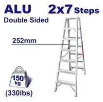 Emtop ELAD3071 | Алюминиевая лестница 2x7 ступеней 169 см