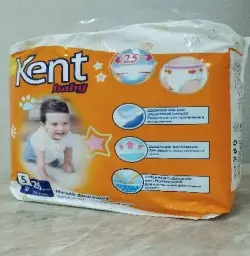Kent ýoly Kent baby | Çaga arlygy (trusy görnüşde) Razmer 5(XL) (1 blokda 6 paçka.- 1 paçkada 26 ştuk)