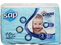 SAP 4833008100733 | Çaga pamperleri ululygy 3, 3-li gaplama, 32 sany
