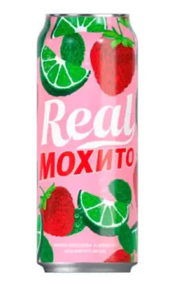 Real | Mojito Strawberry Drink 500ml Bulk Pack 12 Bottles
