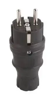 MUTLUSAN MUT-28 | Однофазная вилка 16А с заземлением, каучук