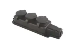 MUTLUSAN MUT-29/3 | Uzaldyjy rozetka 3 sany kauçuk 16A kabelsiz