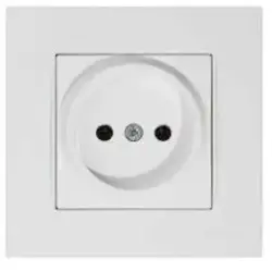 MUTLUSAN 2220 601 0201 | Белая безземляная розетка