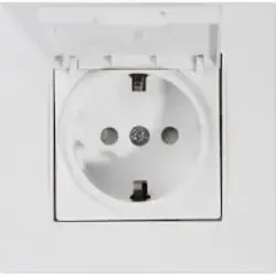 MUTLUSAN 2220 610 0201 | Розетка с крышкой белая