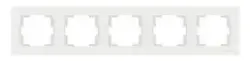 MUTLUSAN 2220 800 1501 | Горизонтальная пятерная рамка Белая