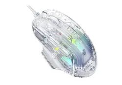 AULA MOUAS80WH | Simli oýnaýyş syçanjygy RGB açyk ak