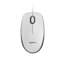 Logitech MOULM100WH | Оптическая проводная мышь 1000 DPI белая