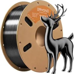 ERYONE FILERUSPLABLK | 3D Printer Filament 1.75mm Ultra Silk PLA Black