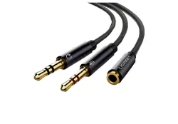 UGREEN HEADAD2XAUXUGREEN | Ses Adapteri 2xAUX IN-dan 1xAUX OUT PC