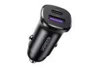 UGREEN EC305 | Awtoulag Zarýad Enjamy 30W Iki Portly Tiz Zarýad