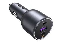 UGREEN EC705 | Awtoulag Zarýadka Enjamy 130W Çalt Zarýadka 1xUSB 2xType-C