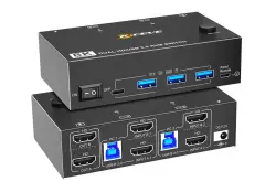 KVM KVM2LCD | 4-portly KVM switch HDMI USB uzakdan dolandyryşly
