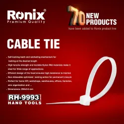 Ronix RH9993 | Cable Tie 250mm White