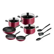 TEFAL COOKTEF12SET | Gap-gaç toplumy antigan polat 12 sany gyzyl