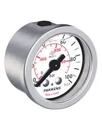 Pakkens 1001000208MK | Pressure Gauge Ø100mm Rear G1/4"B 0–16 bar-psi