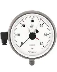 Pakkens 1002001107 | Manovacuumeter Ø100mm Glycerin-Filled -1/+9 bar