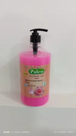 Paleo | Жидкое крем-мыло Роза 1л Коробка (12 бутылок)