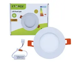 CTORCH 153.09.E01.L01.CTORCH026 | LED Panel 4W Inçe Tegelek 6500K