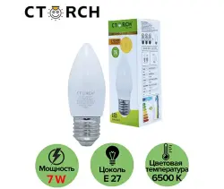 CTORCH 153.09.E01.L01.CTORCH005 | LED Candle Bulb E27 7W 6500K