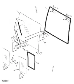 John Deere NF101421 | Öň Aýnasy Güýçlendirilýän Howpsuzlyk