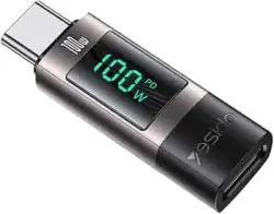 Yesido GS24 | USB-C to USB-C OTG Adapter 100W with Display