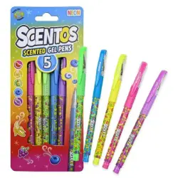 SCENTOS 8463760609166 | Гелевые ручки 5 неоновых цветов