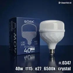 GÖRK 6357140281405 | Светодиодная лампа 40Вт T115 E27 6500K Crystal