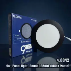 GÖRK 6900003398842 | Круглая LED Панель 9 Вт 6500К Черная рамка