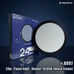 GÖRK 6900003398897 | LED панель 24 Вт 6500K Черная рамка круглая