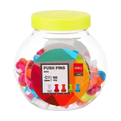 E0054 Color Push Pin Asst. | Push Pins Assorted Colors Pack
