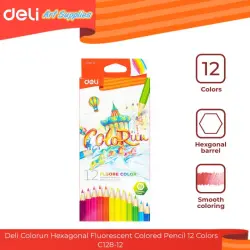 Deli C128-12 | Цветные карандаши 12 цветов, прочный грифель
