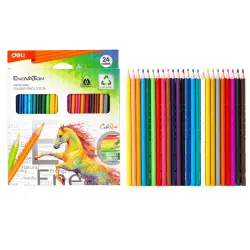 Deli C113-24 | Colored Pencil Set 24 Colors Wood Free