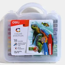 Deli C201 | Набор масляной пастели 14/18 цветов