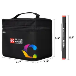 Deli 70806-60 | Sketch Marker Set 60 Colors Dual-tip