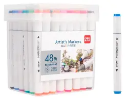 Deli 70802-48 | Sketch marker toplum 48 reňkli iki taraply