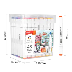 Deli No.70801-48 | Sketch markerler 48 reňk toplum