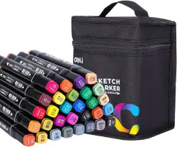 Deli No.70806 | Sketch Markers 30 Colours Dual Tip