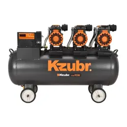 Kzubr KAC-100L | Безмасляный компрессор 3x1350Вт 100л ресивер
