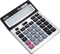 Deli 1654 | Calculator 12-Digit LCD Dual Power